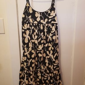 Cute black with tan flowers summer dress.